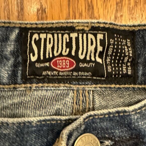 Vintage Structure Carpenter Jeans Men’s Sz 33/29 Baggy Skater 90s - Picture 3 of 7